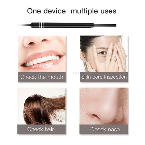 3 In 1 3.9mm Ear Spoon Visual Endoscope Mini Camera HD Video