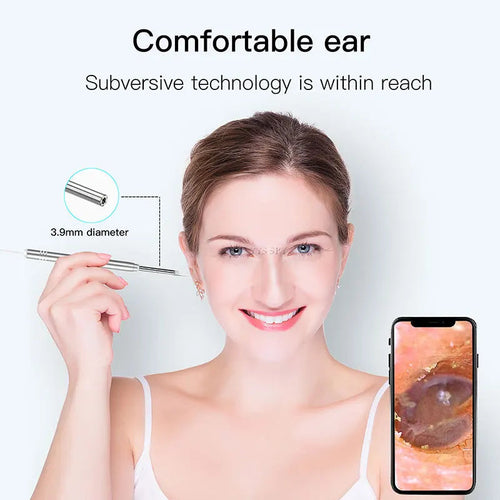 3 In 1 3.9mm Ear Spoon Visual Endoscope Mini Camera HD Video